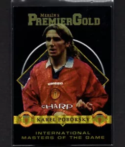 KAREL POBORSKY 1996-97 Merlin Premier Gold Soccer Card MANCHESTER UTD #M03 PSA - Picture 1 of 2