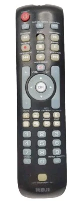 RCA 3-Device Universal Remote Control Only Black RCRN03BR Replacement RC - Image 1 of 4