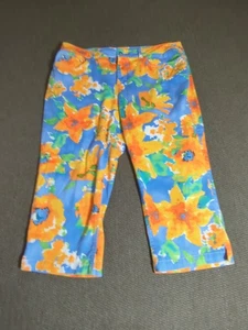 Jones New York Women's Capris | Size 16 | Stretch | Vibrant Floral Pattern - Picture 1 of 21