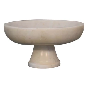Handcrafted White Marble Fruit Bowl – Natural Stoneware - Picture 1 of 4
