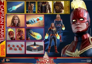 Hot Toys MMS 522 Captain Marvel DELUXE Version New - Picture 1 of 11
