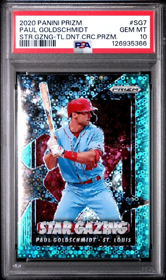 (PSA 10) 2020 Prizm - Paul Goldschmidt #SG7 (Star Gazing) [Teal Donut, /15] Foto 1 de 2