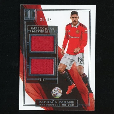 2022-23 Panini Impeccable Raphael Varane Materials 33/65 Manchester United 5V441 - Image 1 of 2