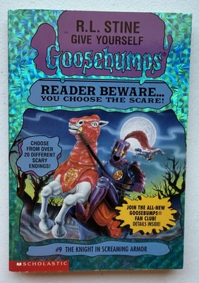 1st printing Give Yourself Goosebumps #9 Knight Screaming Armor RL Stine Vtg ppb Foto 1 de 4