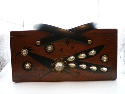 Bolso Caja Vintage Años 60 Enid Collins of Texas Roadrunner MCM Retro Foto 1 de 4