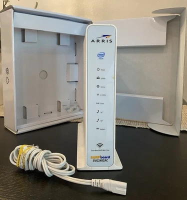 Arris Surfboard-Internet-Wi Fi- & Voice Modem-Model #SVG2482AC-with Power Cord - Image 1 of 4