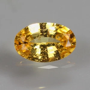 Piedra preciosa suelta de zafiro amarillo de Sri Lanka sin calefacción forma ovalada de 0,30 quilates M614 - Imagen 1 de 2