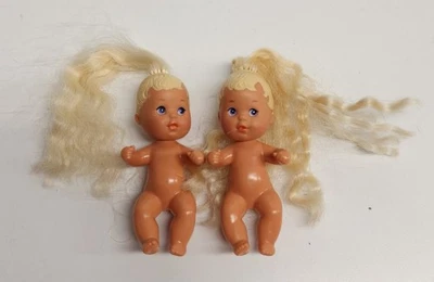 RARE Barbie Vintage 1973 Baby Krissy Doll With Long Blond Hair, Lot of 2 Mattel - Image 1 of 4