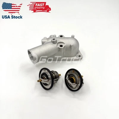 Thermostat 85℃ and 82℃ + Housing Cover for ISUZU NPR NPR-HD NQR 4HK1 5.2L 04-25 - Image 1 of 4