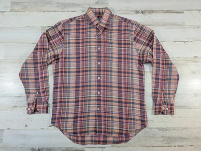 Robert Talbott Shirt Mens Medium Linen Madras Plaid Made In Portugal - Image 1 of 4
