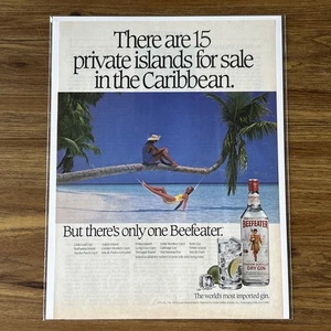 1990 Only One Beefeater Original 90s Vintage Gin Print Ad Caribbean Islands - Bild 1 von 4