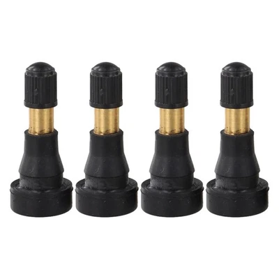 Tire Valve Stem Wheel Valve Tubeless 45 X 18.5mm Black + Gold Car Truck - Image 1 of 4