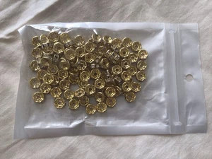 100 PIEZAS CUENTAS ESPACIADORAS RONDELLE REDONDO CRISTAL ENCANTO ESTRÁS CHAPADO EN ORO 6MM - Imagen 1 de 2