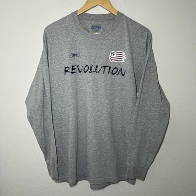 New England Revolution 2004 Reebok Long Sleeve T-Shirt | MLS Vintage Soccer M - Image 1 of 3