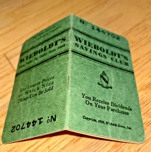 1933 WIEBOLDT'S Department Store SAVINGS CLUB Book CHICAGO - Picture 1 of 9