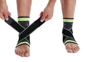 Ankle Support Compression Sleeve Foot Brace Tendon Plantar Fasciitis Pain Relief - Picture 1 of 4