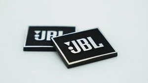 JBL Logo Badges Set (2) Flat or Peg Mount  Replica of Original JBL Speaker Logos - Picture 1 of 16