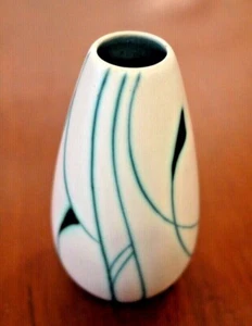 Liane 1271, FLORA PLATTE GOUDA HOLLAND Vintage Mid-Century Keramik Vase 1950er Jahre - Bild 1 von 5