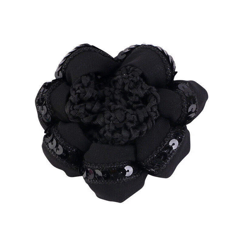 Sequined Crochet Hair Net Elastic Bun Cover Snood,Ballet Dance Skating Hairnet - Image 1 of 1