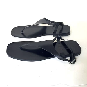 Arket schwarze Leder Zehenstegsandalen - Größe US 8 (39) Made in Italy - Bild 1 von 12