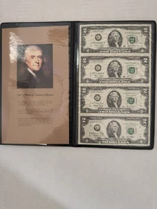 2003 $2 Dollar 4 Note Uncut Sheet W/COA DP-430 - Picture 1 of 6