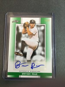 F161,317  2019 Leaf Perfect Game National Showcase Auto/10 Green Brayden Rowe