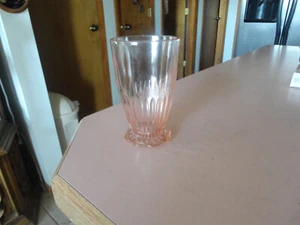 Old Colony Lace Edge 5" pink footed 10 oz tumbler - Picture 1 of 2
