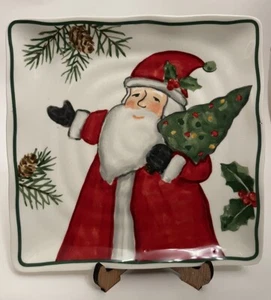 Plato de cerámica cuadrado Maxcera~juego de seis platos~ Navidad/Vacaciones Santa Claus 8 - Imagen 1 de 9
