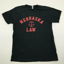 Nebraska Cornhuskers Shirt Size Medium M Black Red Short Sleeve Tee LAW LAWYER