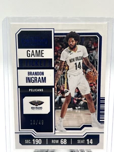 2023-24 NBA Panini Contenders Brandon Ingram #38 Game Ticket Blue Pelicans 18/49 - Picture 1 of 2