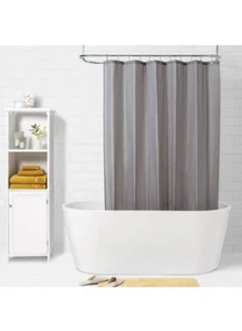 *NEW* Fabric Shower Liner Gray - Made By Design 71x71 Medium Weight - Picture 1 of 4