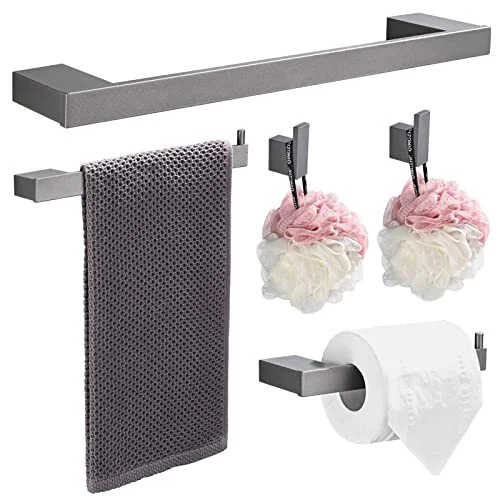 HANFU Porta Asciugamani, Accessori Bagno Set di 5, Alluminio (P2e) - Immagine 1 di 1