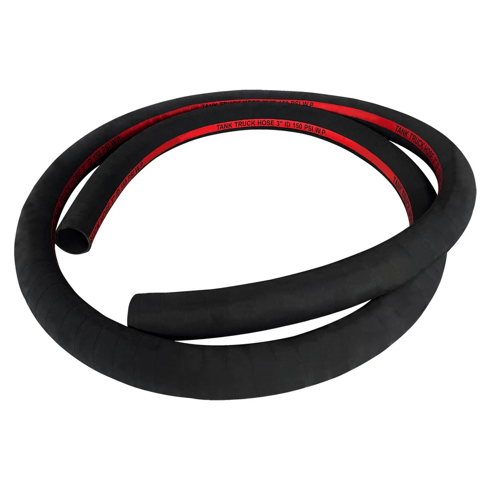 Manguera lisa para camión cisterna Gloxco 3" ID - Red Lay Line, 150 PSI, 20' de longitud Foto 1 de 1