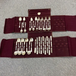 VTG Oneida Silver Co. Lady Drake (1940) Silverware Service of 8 Silverplate AA - Picture 1 of 12