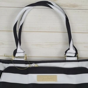 NWT Brand NEW JuJuBe BE CLASSY First Lady Stripes CLASSIC Black White Diaper Bag - Picture 1 of 12