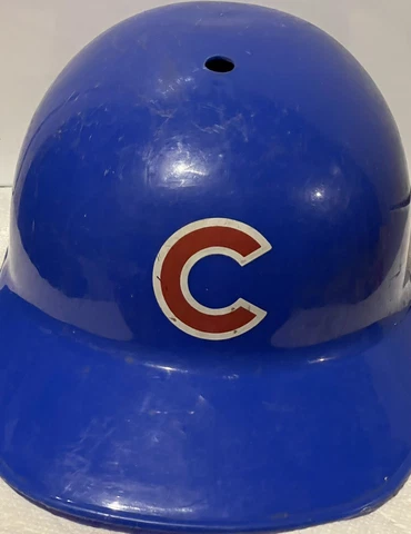 Vintage 1969 Chicago Cubs Plastic Batting Helmet Classic Fat C Style Cover