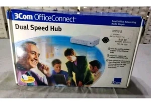 3Com Office Connect Dual Speed Hub 16 3C16751B 10/100MBPS with AC Adapter/Manual - Picture 1 of 6