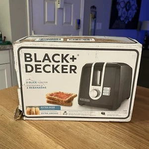 Black+Decker 2-Scheiben-Toaster T2569B sechs Einstellungen extra breite Schlitze - schwarz - Bild 1 von 11