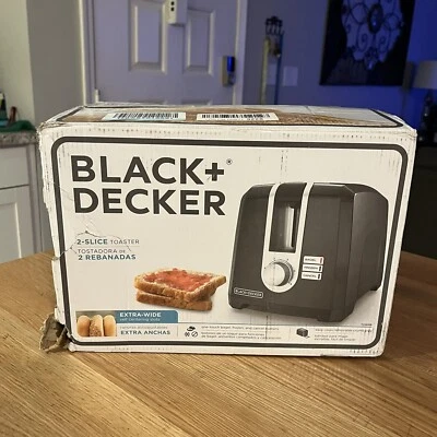 BLACK+DECKER 2-Slice Toaster T2569B Six Settings Extra Wide Slots - Black - Image 1 of 4