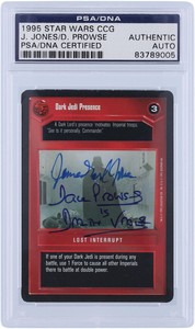 James Earl Jones Star Wars Trading Card Fanatics Authentic COA Item#12770243