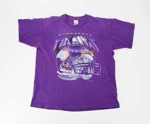 Vintage 1995 Salem Sportswear Minnesota Vikings NFL T-Shirt Men's L Purple USA - Picture 1 of 8