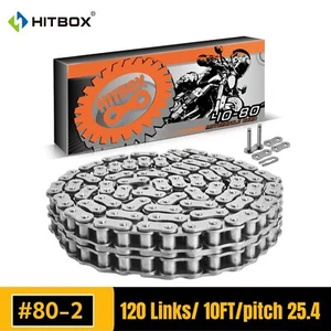 #80-2 Duplex Roller Chain 10FT Alloy Steel chain +1 connecting link ,120 Links - Bild 1 von 9