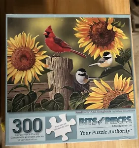 Bits and Pieces 300 pc jigsaw puzzle "Sunflower and Songbirds" New - Picture 1 of 3
