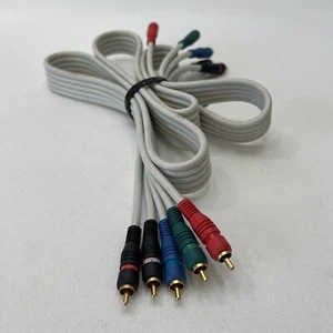 Cable de 5 componentes RCA 2 audio 3 video A/V chapado en oro 6 pies - Imagen 1 de 5