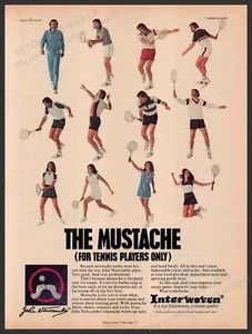 John Newcombe The Mustache Tennis Player Clothing 1970s Print Advertisement 1977 - Picture 1 of 1