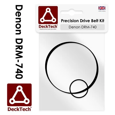 DeckTech® Replacement Belts for Denon Cassette Deck DRM-740 DRM740 DRM 740 - Image 1 of 3