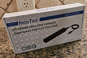 HOOTOO HT -UH008 USB 3.0 7 Port Ultra Slim Hub - BRAND NEW - Picture 1 of 4