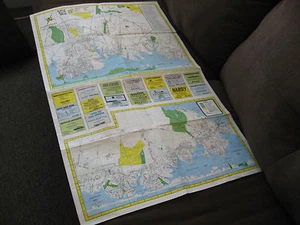 VINTAGE - NAUTICAL CHART - YELLOW BOOK MAP - LONG ISLAND NEW YORK - 1983-84 - Picture 1 of 2