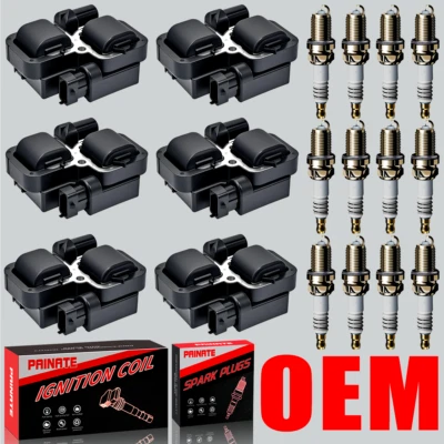 Bobina de encendido y bujía de iridio marca 6 OEM para Mercedes-Benz C320 E320 UF359 Foto 1 de 4