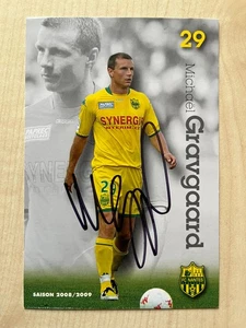 Autograph MICHAEL GRAVGAARD-FC Nantes 08/09-18 Caps DENMARK-Viborg-signed AK - Picture 1 of 2